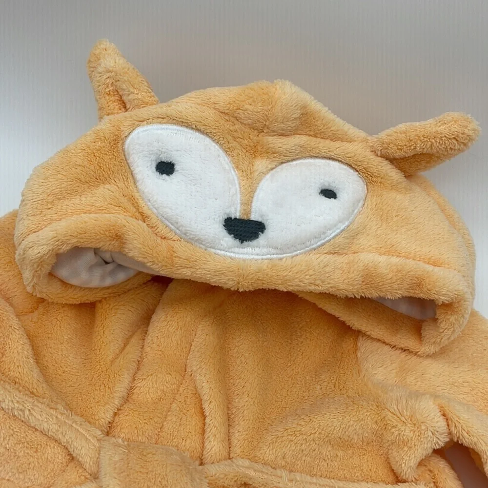 Cloud Island Target Baby Fox Plush Hooded Bath Robe - Peach Orange